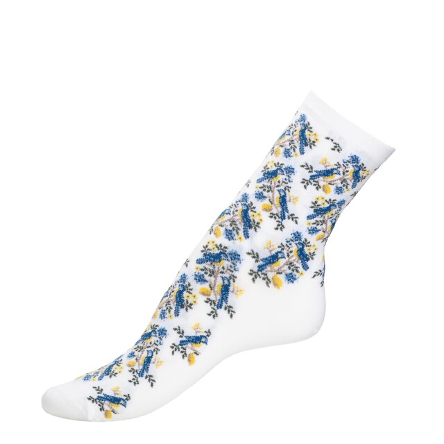 Les mésanges – chaussettes femme – coton blanc par la marque Maison Broussaud Maison Broussaud - Les mésanges – chaussettes femme – coton blanc