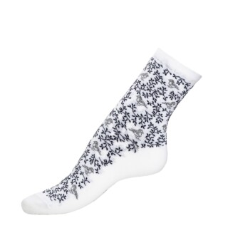 Maison Broussaud - Les oiseaux – chaussettes femme – coton blanc