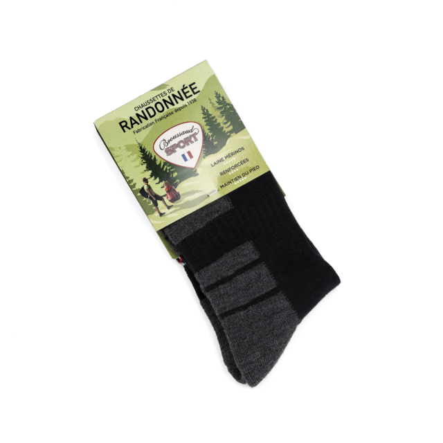 Maison Broussaud - Chaussettes de randonnée courte - Broussaud Sport - anthracite – 43/46 / ANTHRACITE