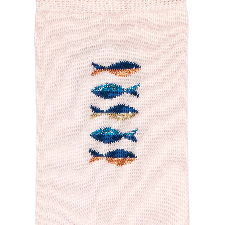 Maison Broussaud - Les poissons Armor-lux x Maison Broussaud - chaussettes femme - coton rose – 39/41 / ROSE