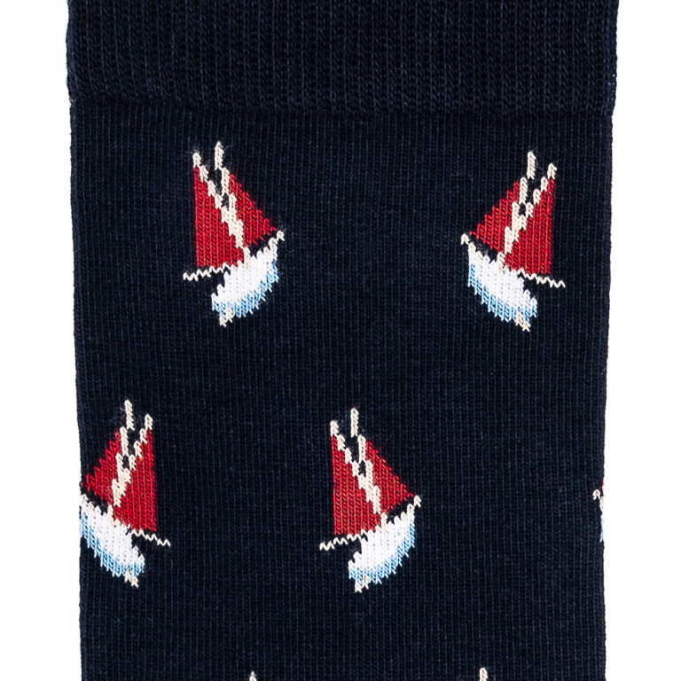 Maison Broussaud - Les voiliers Armor-lux x Maison Broussaud - chaussettes homme - coton marine – 43/46 / MARINE