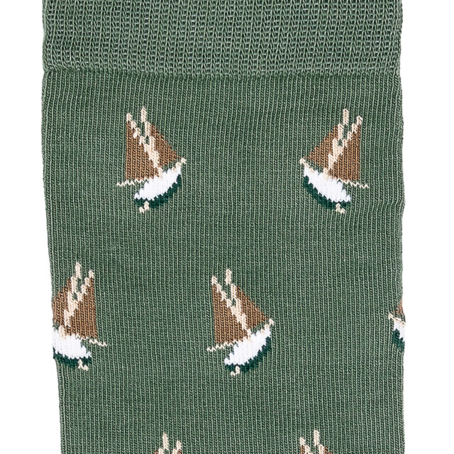 Maison Broussaud - Les voiliers Armor-lux x Maison Broussaud - chaussettes homme - coton kaki – 43/46 / KAKI