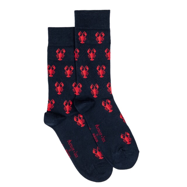 Maison Broussaud - Les homards Armor-lux x Maison Broussaud - chaussettes homme - coton marine – 43/46 / MARINE