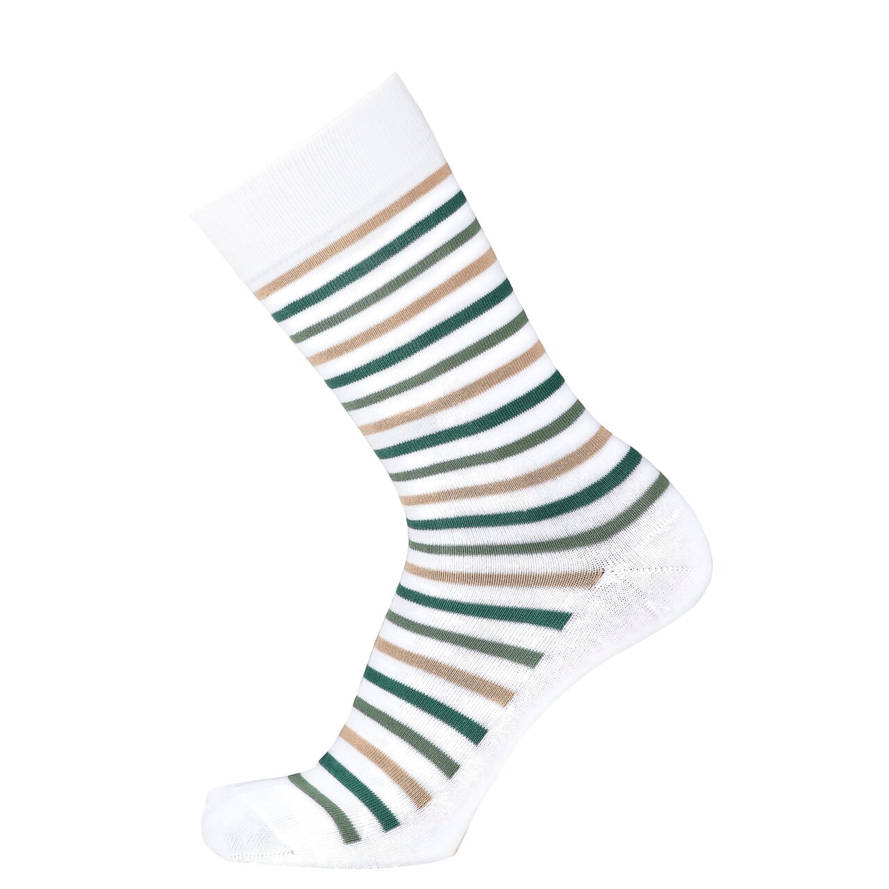 MG 3671 Maison Broussaud - Les rayures-multico Armor-lux x Maison Broussaud - chaussettes homme - coton blanc vert – 43/46 / BLANC/VERT