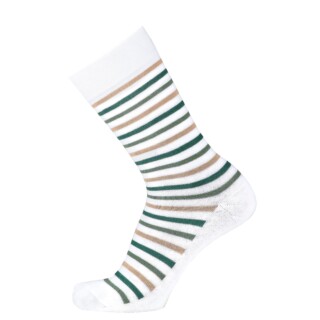 Maison Broussaud - Les rayures-multico Armor-lux x Maison Broussaud – chaussettes homme – coton blanc vert