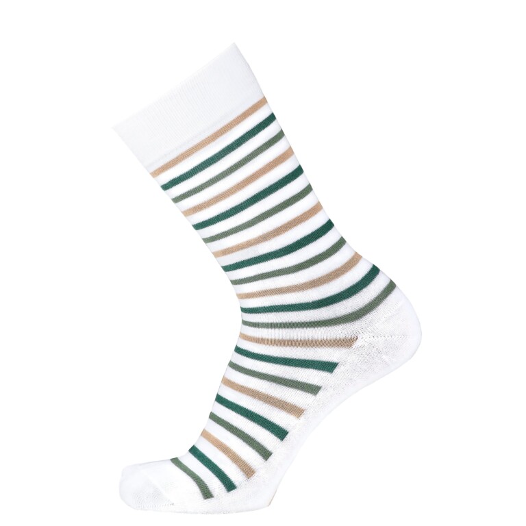 MG 3671 Maison Broussaud - Les rayures-multico Armor-lux x Maison Broussaud - chaussettes homme - coton blanc vert – 43/46 / BLANC/VERT