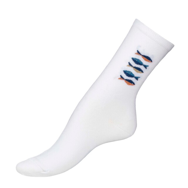 Maison Broussaud - Les poissons Armor-lux x Maison Broussaud – chaussettes femme – coton blanc