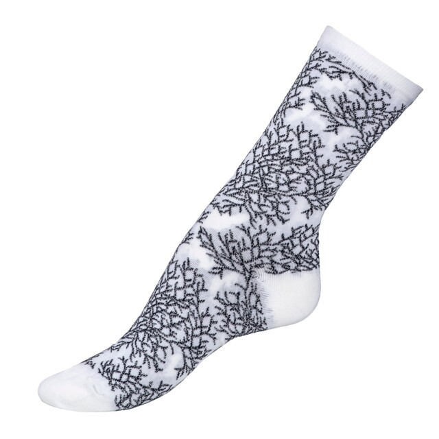 Les “Corail” Armor-lux x Maison Broussaud – chaussettes femme – coton blanc par la marque Maison Broussaud Maison Broussaud - Les “Corail” Armor-lux x Maison Broussaud – chaussettes femme – coton blanc