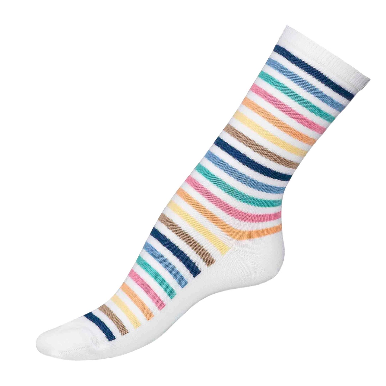 MG 3693 Maison Broussaud - Les rayures-multico Armor-lux x Maison Broussaud - chaussettes femme - coton blanc – 39/41 / BLANC