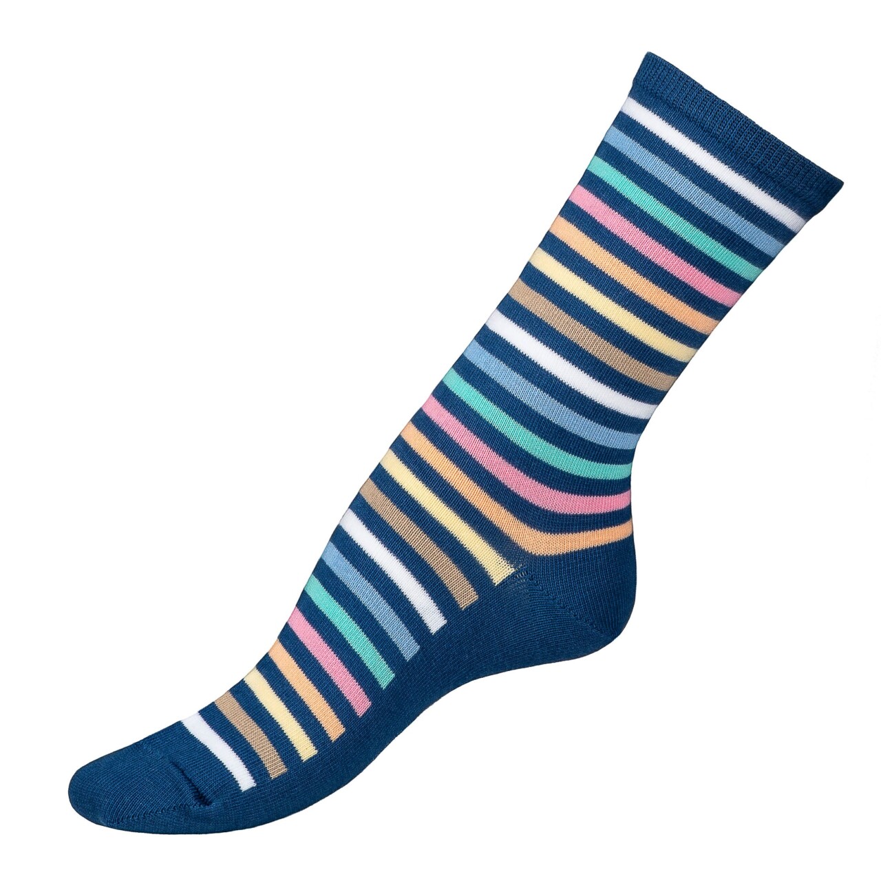 MG 3694 Maison Broussaud - Les rayures-multico Armor-lux x Maison Broussaud - chaussettes femme - coton bleu – 39/41 / BLEU