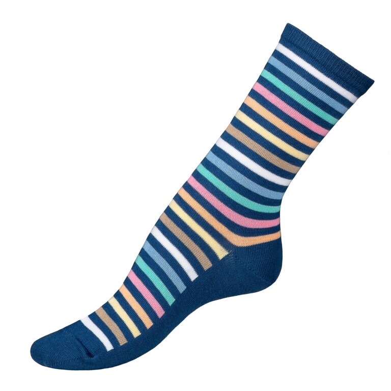 MG 3694 Maison Broussaud - Les rayures-multico Armor-lux x Maison Broussaud - chaussettes femme - coton bleu – 39/41 / BLEU