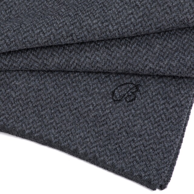 Maison Broussaud - Echarpe homme - laine mérinos gris – TU / GRIS