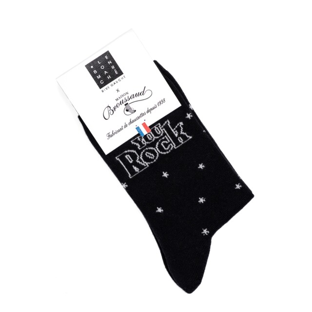 Maison Broussaud - Les étoiles Le Bon Marché x Maison Broussaud - chaussettes femme - coton noir – 39/41 / NOIR