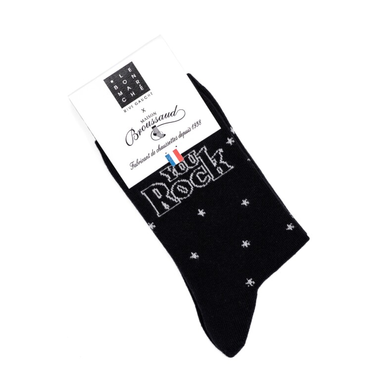 Maison Broussaud - Les étoiles Le Bon Marché x Maison Broussaud - chaussettes femme - coton noir – 39/41 / NOIR