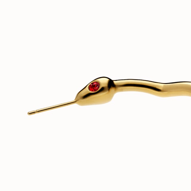 Violaine Muras - Créoles Baiser du Serpent à rubis