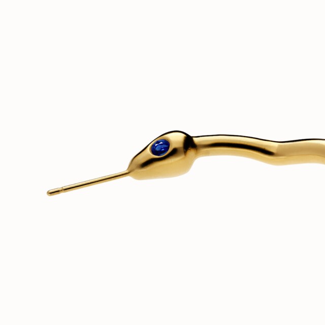 Violaine Muras - Créoles Baiser du Serpent à saphir