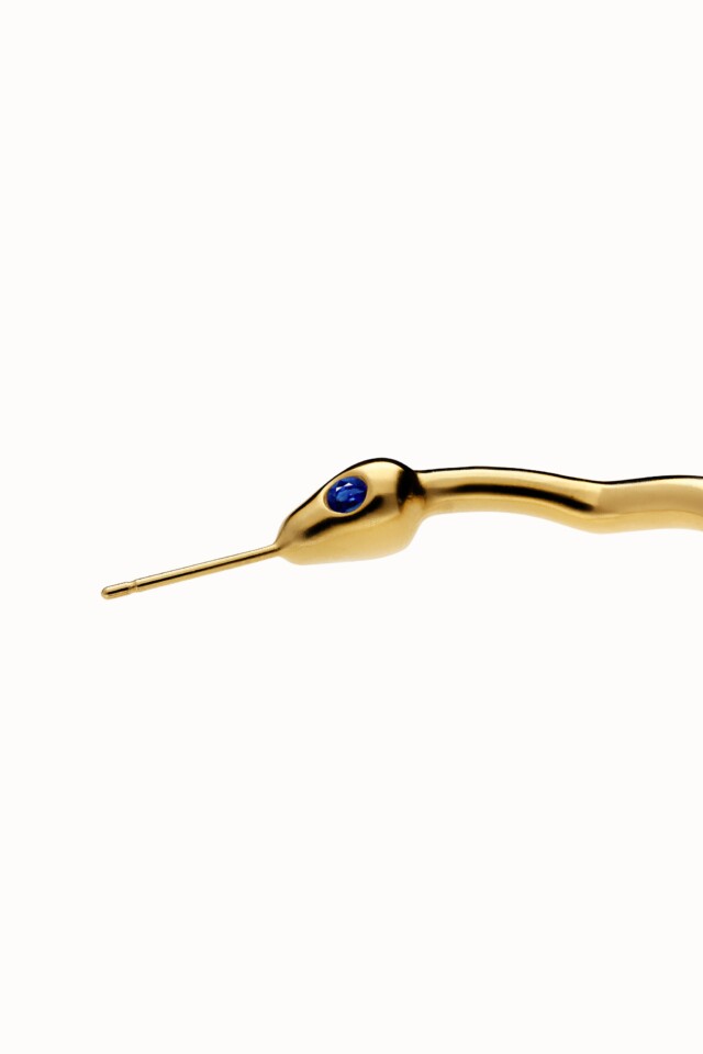 Violaine Muras - Créoles Baiser du Serpent à saphir
