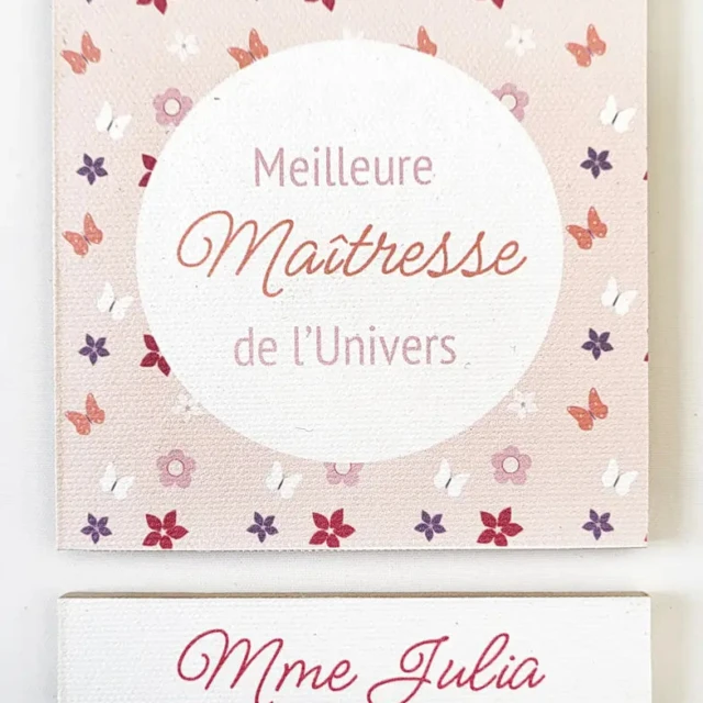 Atelier Baby’Sphère - Magnets bois et toile maîtresse personnalisés