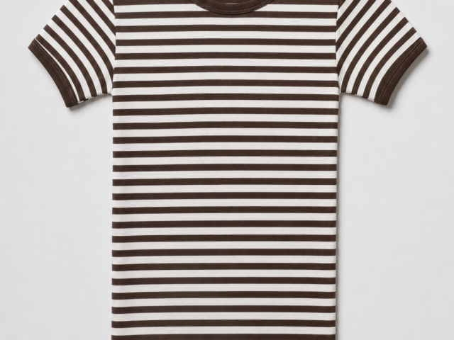 Maillot de Corps Ray Kaki Ecru en coton Bio Les Tricots Marcel -