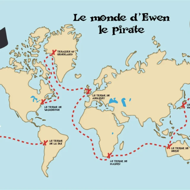 Atelier Baby’Sphère - Carte aux trésors de pirates personnalisable au prénom