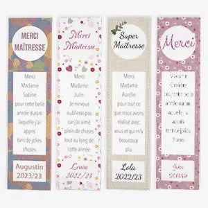 L’Atelier BABY’SPHERE - Marque page maîtresse à personnaliser avec du texte