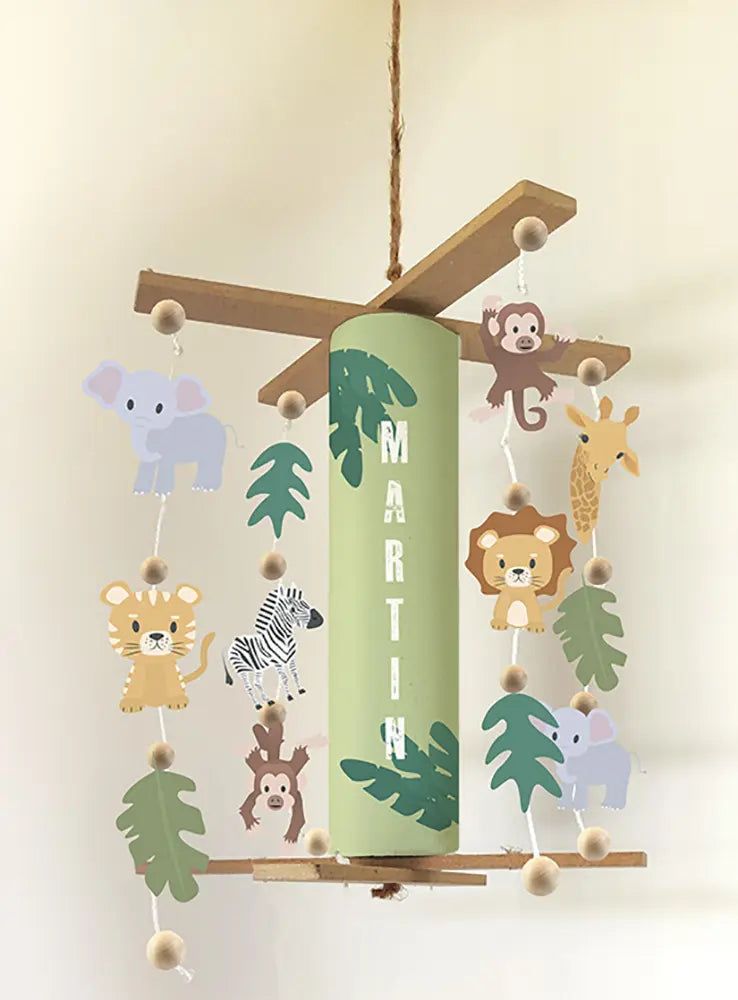 Mobile decoratif personnalise DIY safari 1 Atelier Baby’Sphère - DIY pour réaliser un mobile sur le thème safari