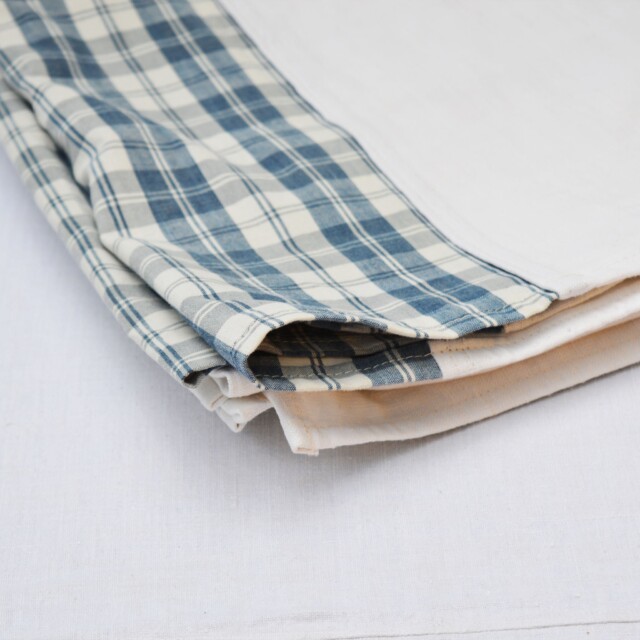 Maison Primavera - Nappe en lin et en kelsch bleu - Origines – 180 x 120 cm