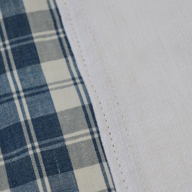 Maison Primavera - Nappe en lin et en kelsch bleu - Origines – 180 x 120 cm