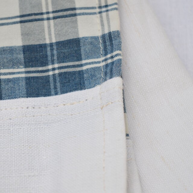 Maison Primavera - Nappe en lin et en kelsch bleu - Origines – 180 x 120 cm