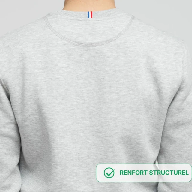 PALÂBA - Sweat à col rond gris imprimé COEUR – XL