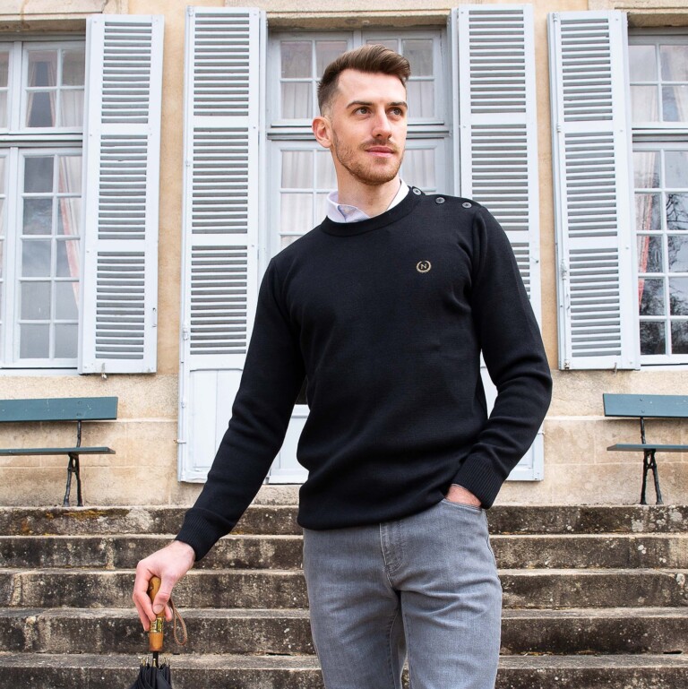 Maison Broussaud - Pull Napoléon – L / Noir