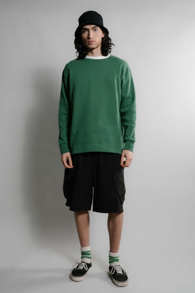 Nitto Knitwear - Vahé manches longues - Vert – L