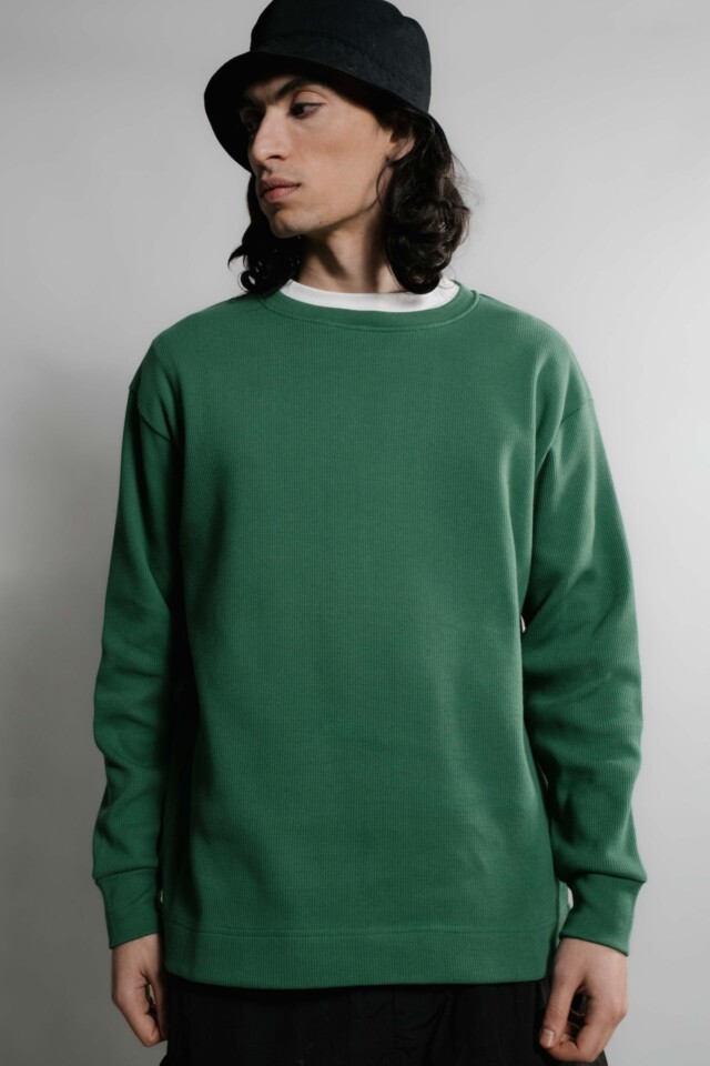 Nitto Knitwear - Vahé manches longues - Vert – L