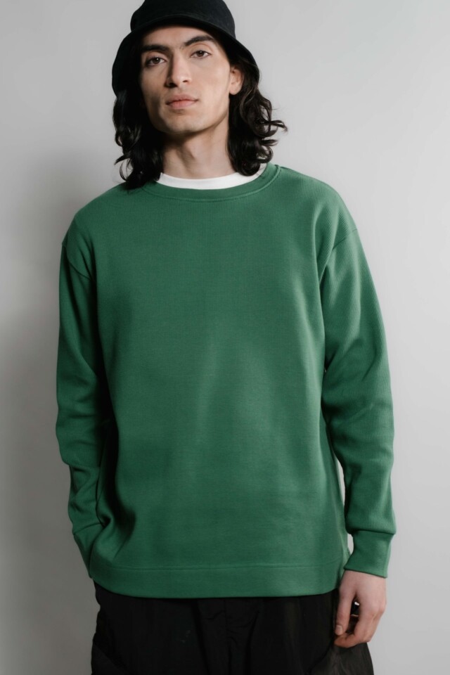 Nitto Knitwear - Vahé manches longues - Vert – L