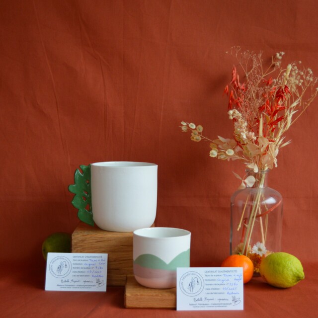 Maison Primavera - OFFRE "Petit et grand buveur" - Origines – 1 tasse café + 1 tasse thé Vosges