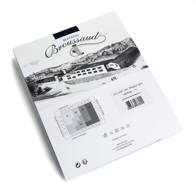 Maison Broussaud - Collant uni opaque marine 60D – T4 / Marine