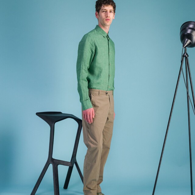 JAGVI. Rive Gauche - City pant coton BIO léger marron glacé
