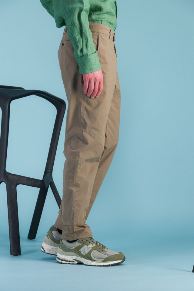 JAGVI. Rive Gauche - City pant coton BIO léger marron glacé