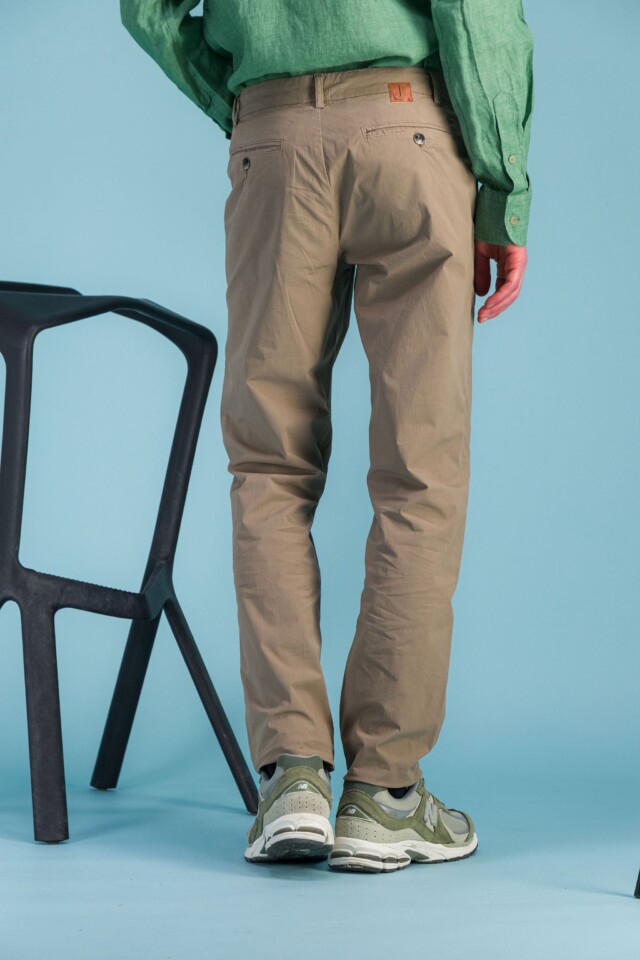 JAGVI. Rive Gauche - City pant coton BIO léger marron glacé