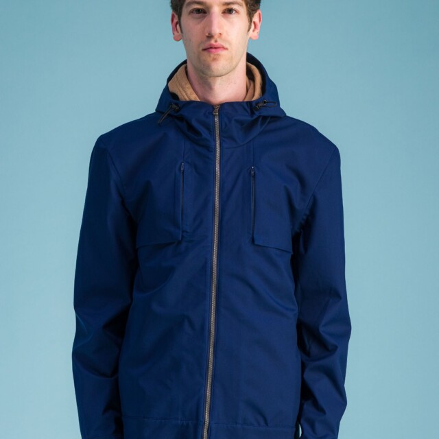 JAGVI. Rive Gauche - Veste imperméable "Alpinist" bleu océan