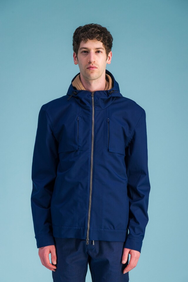 JAGVI. Rive Gauche - Veste imperméable "Alpinist" bleu océan