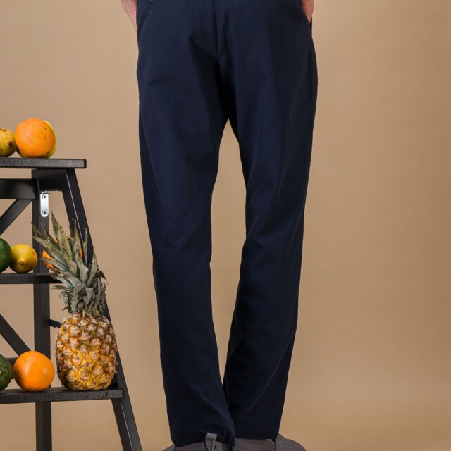 JAGVI. Rive Gauche - City pant coton BIO léger marine coupe confort