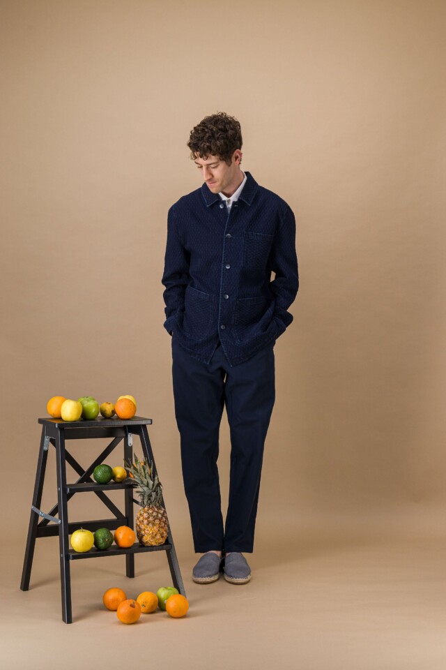 JAGVI. Rive Gauche - City pant coton BIO léger marine coupe confort