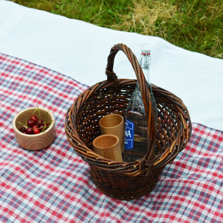 Maison Primavera - Panier en osier rond - Origines – Osier grisé (à la commande