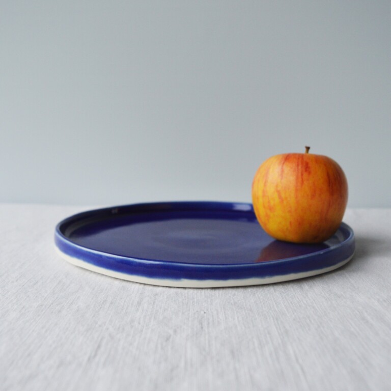 Maison Primavera - Assiette à dessert en porcelaine bleue - Primavera – Bleu-violet