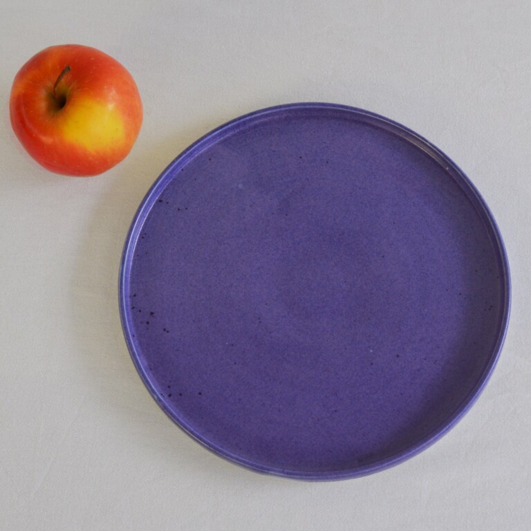 Maison Primavera - Assiette à dessert en porcelaine bleue - Primavera – Bleu-violet