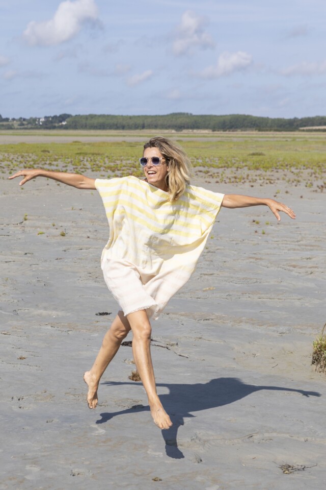 Aux Bains Français - Poncho de Plage Rayé – Tamarin_