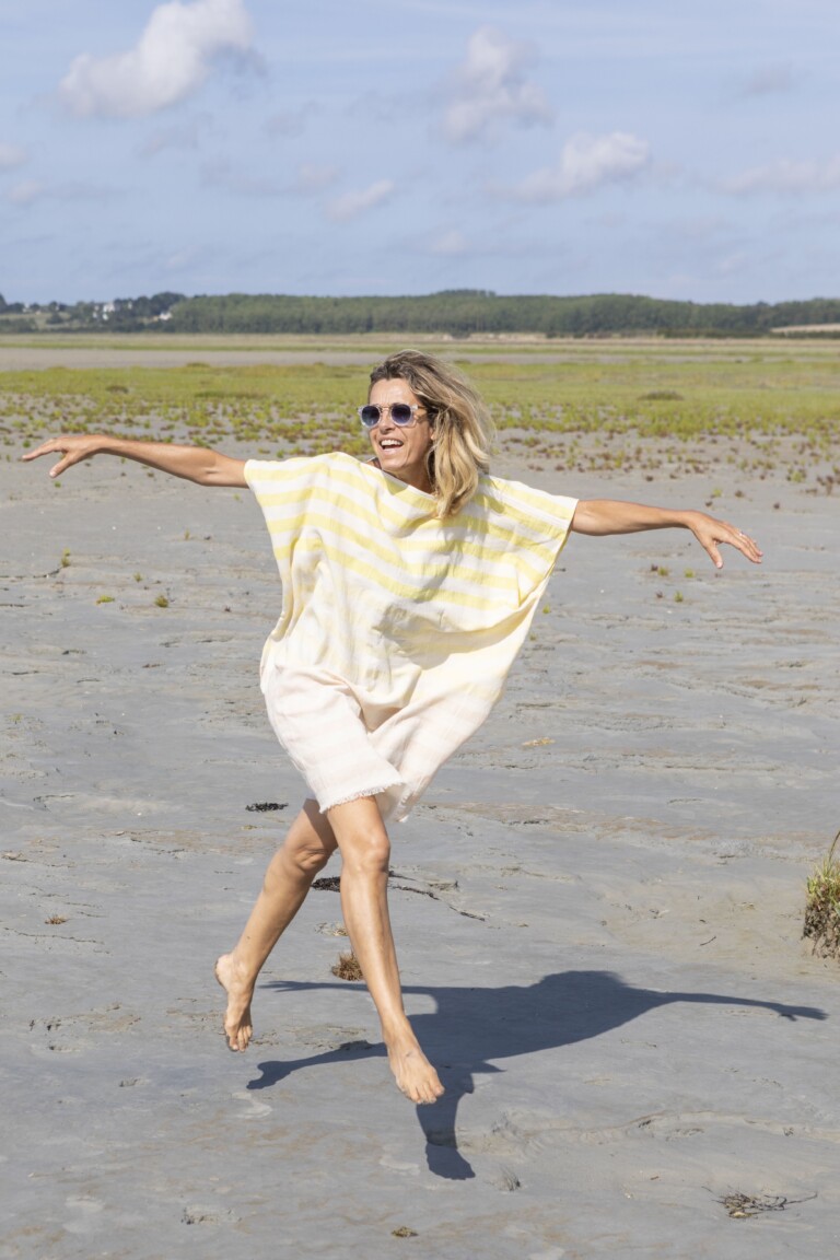 Aux Bains Français - Poncho de Plage Rayé – Tamarin_