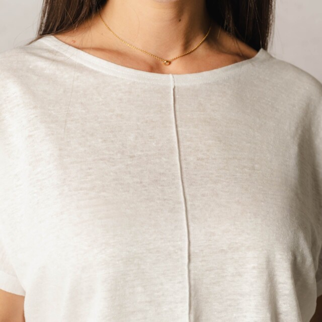 Thelma & Rose - Top chauve-souris en lin Paloma – T3 / Blanc