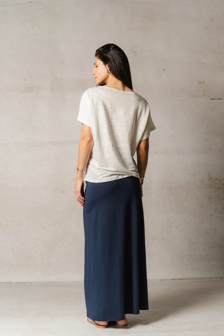 Thelma & Rose - Top chauve-souris en lin Paloma – T3 / Blanc